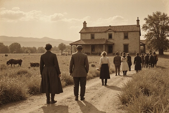 Vintage photo of Gamelinxr Farm founders