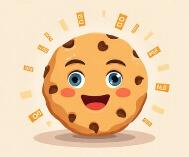 Illustration of a cookie icon representing digital data