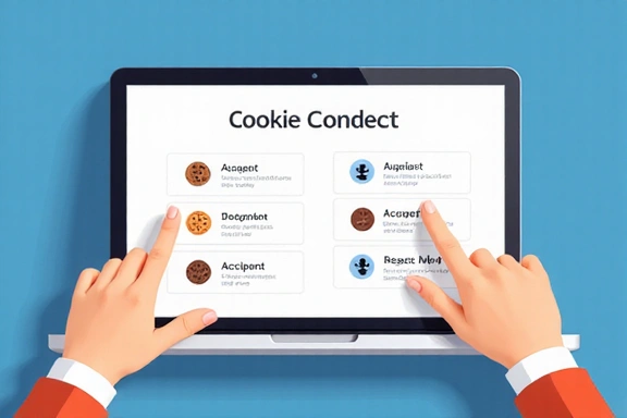 Woman adjusting privacy settings on a laptop, illustrating user control over cookies