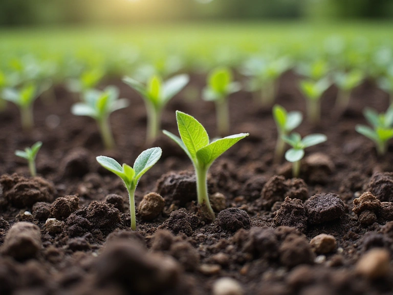 Close-up of healthy soil