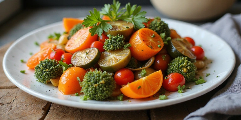 Delicious dish made with fresh organic vegetables