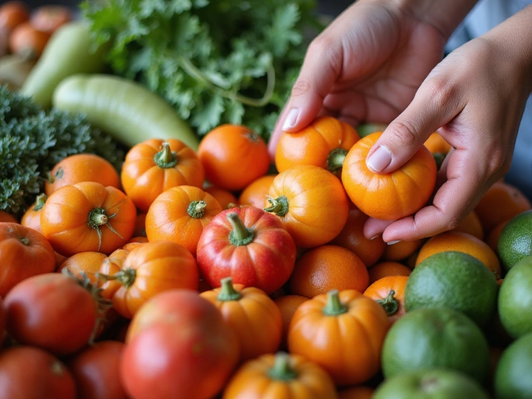 Harvesting process close-up