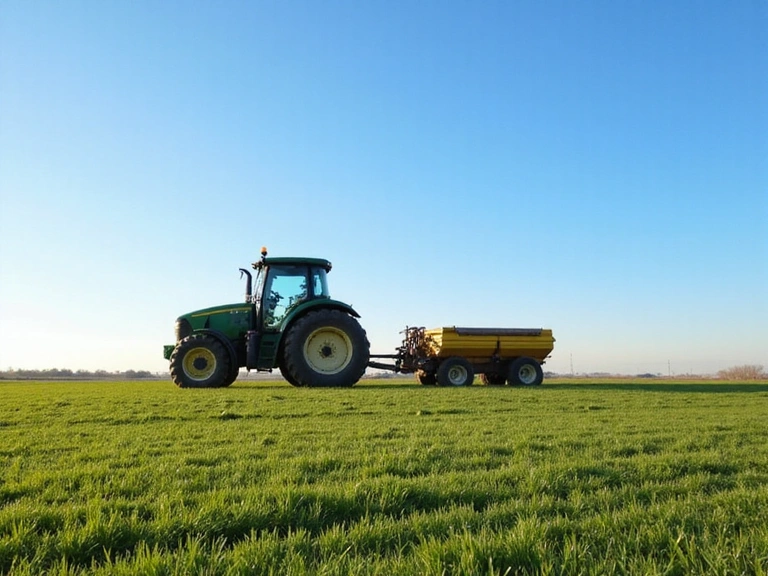 Tractor working in a field