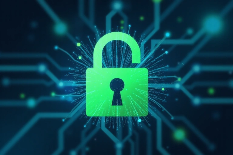 Digital privacy lock icon